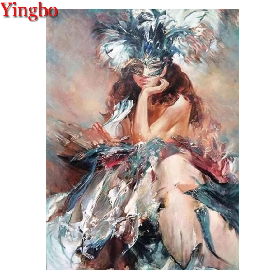 Алмазная картина 5D сделай сам маска для женщин полноразмерная/круглая вышивка