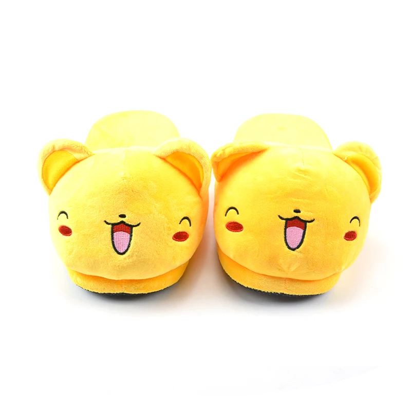 Card Captor Sakura Kero/зимние домашние тапочки; плюшевая обувь с героями мультфильмов; мягкие зимние теплые домашние тапочки; домашняя нескользящая обувь