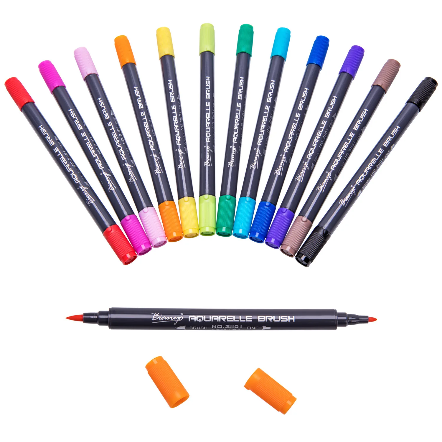 Двухсторонняя мягкая кисть-маркер Акварельная краска с двойной головкой