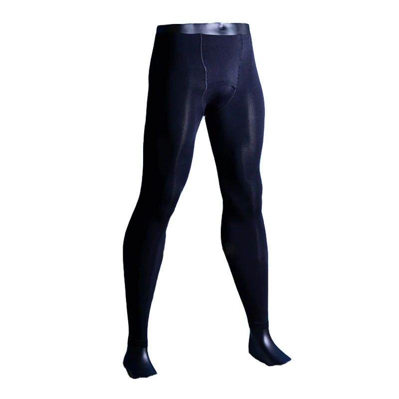 Мужские сексуальные обтягивающие бархатные колготки 200D с передней посадкой