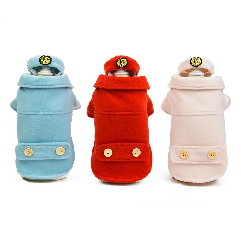 100% хлопок осень/зима однотонная зимняя одежда для собаки куртка костюм пальто