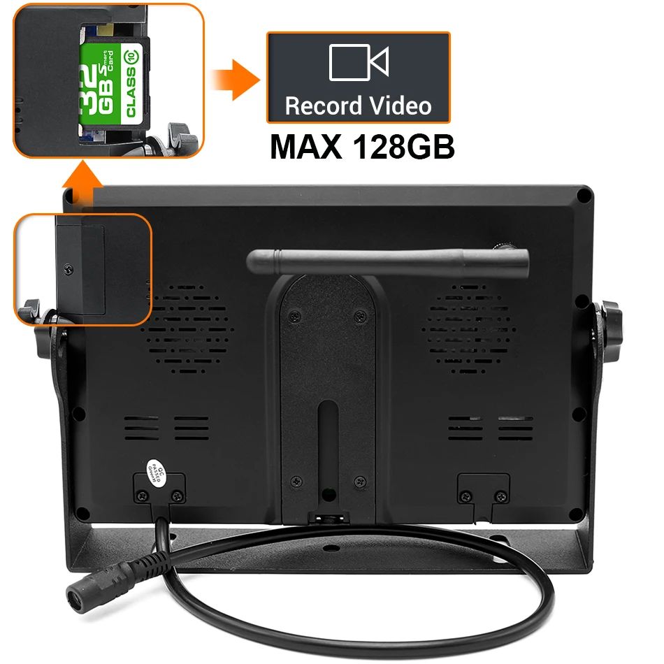 $84.27 GreenYi 7 inch Wireless Truck DVR Monitor AHD 720P High Definition Night Vision Reverse Backup Recorder Wifi Camera For Bus Car