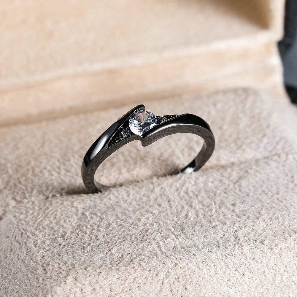 

Fashion Crystal Engagement Ring for Women AAAAA White Cubic Zirconia Silver Color Rings Wedding Trend Female Jewerly