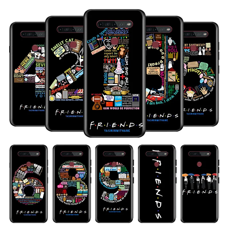 

Coffee Friends TV Number For LG G8 V30 V35 V40 V50 V60 Q60 K40S K50S K41S K51S K61 K71 K22 ThinQ 5G Phone Case