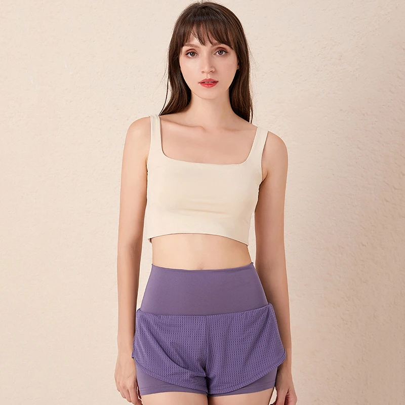 

Women Gym Shorts Fitness Shorts Mesh Quick-drying Female Running Super Elastic Double Layer Shorts Women Skinny