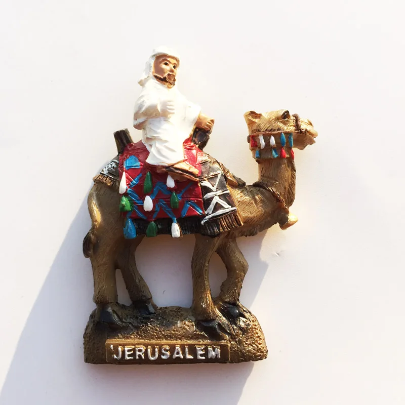 

QIQIPP Middle East Jerusalem creative tourism commemorative crafts camel riding Arab men refrigerator stickers.