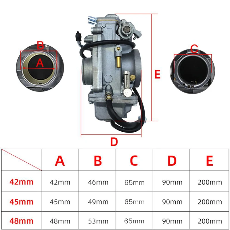

Motorcycle Carburetor HSR42 HSR45 HSR48 Mikuni 4T Accelerator Pump Performance Pumper Carburetor Carb For Harley TM42 TM45 TM48