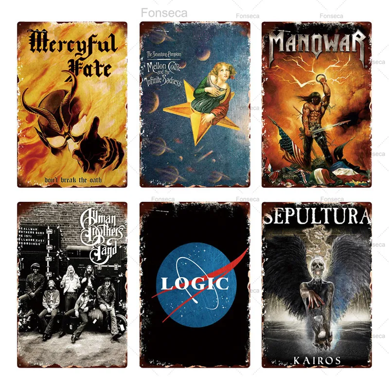 Металлическая вывеска рок-группы металлический постер металлическая винтажная