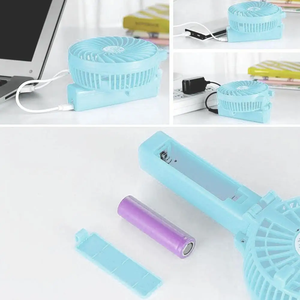 Портативный мини вентилятор USB ручной настольный воздушный кулер тихий дорожный