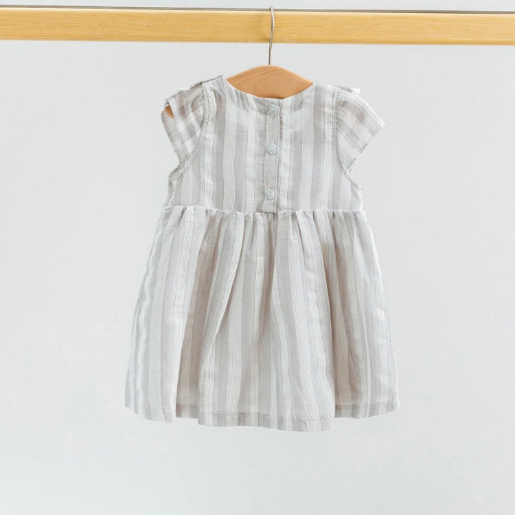 Хлопковое летнее серое двухслойное платье в клетку новейший дизайн кружевное