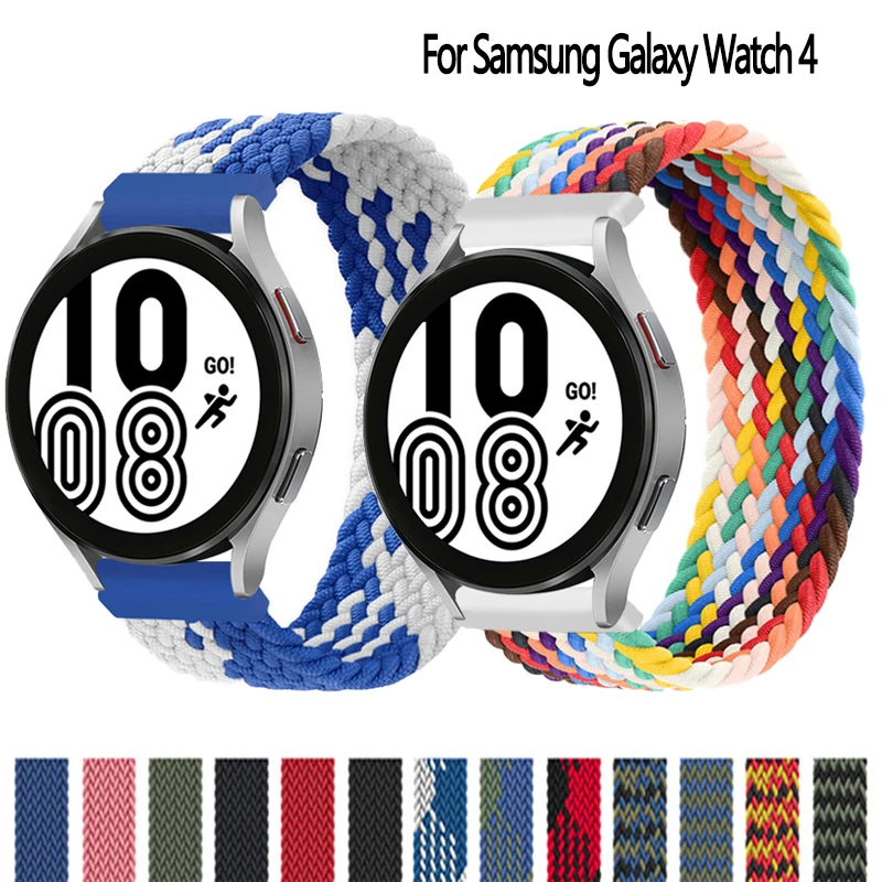 Ремешок Плетеный Соло для Samsung Galaxy watch 3 4 46 мм 42 active 2 40 44 Gear S3 браслет Huawei GT2 Pro 20 22 |