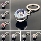 Брелок JoJo странные приключения аниме для рюкзаков симпатичный двухсторонний подвесной брелок в виде стеклянного шара для автомобиля брелок для ключей от машины