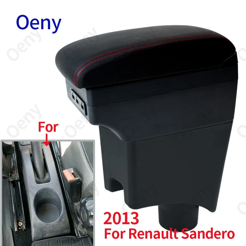 

BOX For Renault Sandero Armrest For Lada LARGUS Car Armrest box 2013-2014 Center Storage box car accessories Interior USB