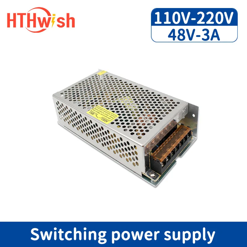 

HTHwish 48V 3A Switching Power Supply 220V To 48 Volt Power Supply 150W Transformer AC TO DC LED Driver for Led Strip CCTV