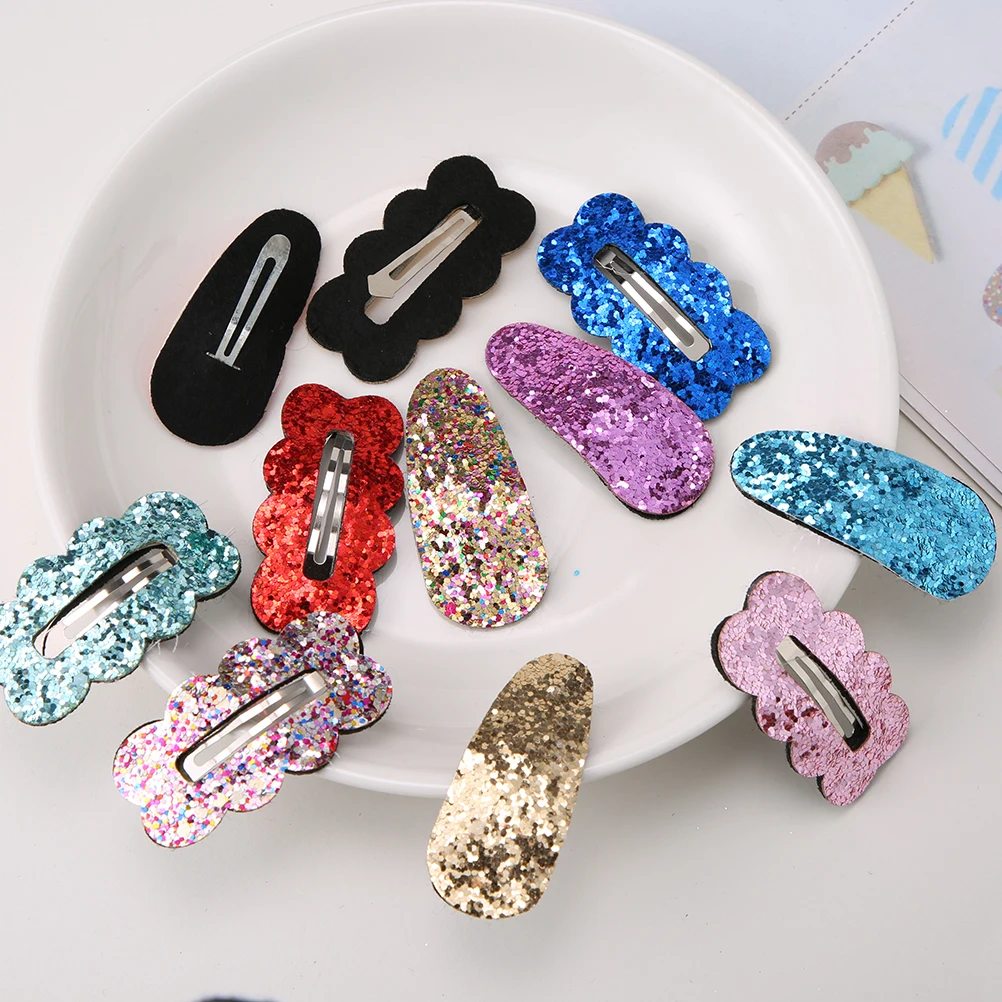 Hot Sequined Kids Hair Clip Glitter Handmade BB Clips Multi-Color Sweet Sequins Barrette Toddel Accessories | Аксессуары для