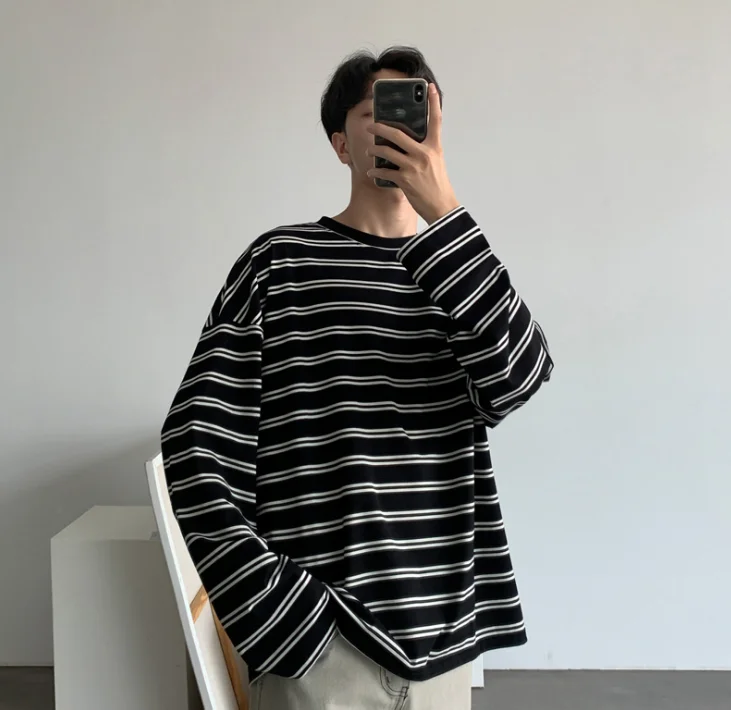 

Men's fashion casual long sleeve T-shirt B162