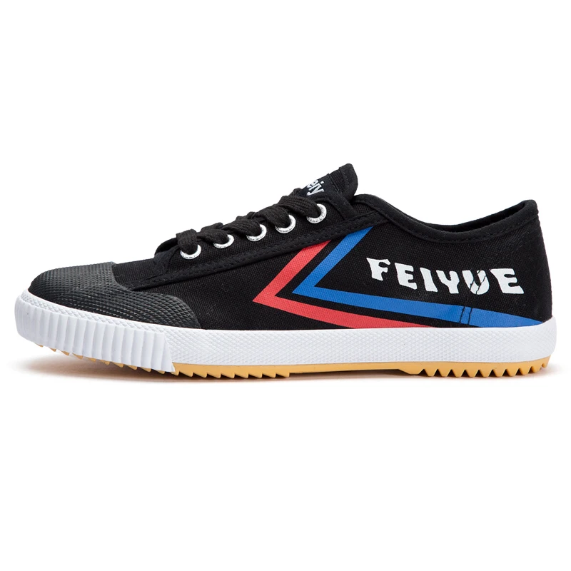 Feiyue/Обувь для боевых искусств; обувь кунг-фу; парусиновая резиновая подошва; Мужская и женская обувь на плоской подошве; таэквондо; дышащие кроссовки - Цвет: Black