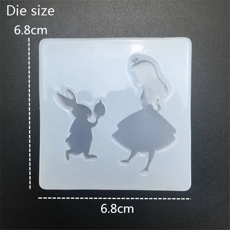 Мультяшная Девушка Кролик Форма Смола ювелирные изделия падение клей