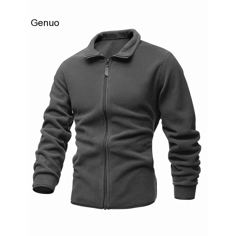 Мужская приталенная куртка двухсторонний флисовый Тактический свитер