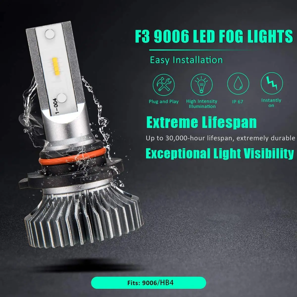 

SEALIGHT F3 Series Fog Light for 9006 LED Headlight 6500K White Color Two Pcs Car Accessories LED Light