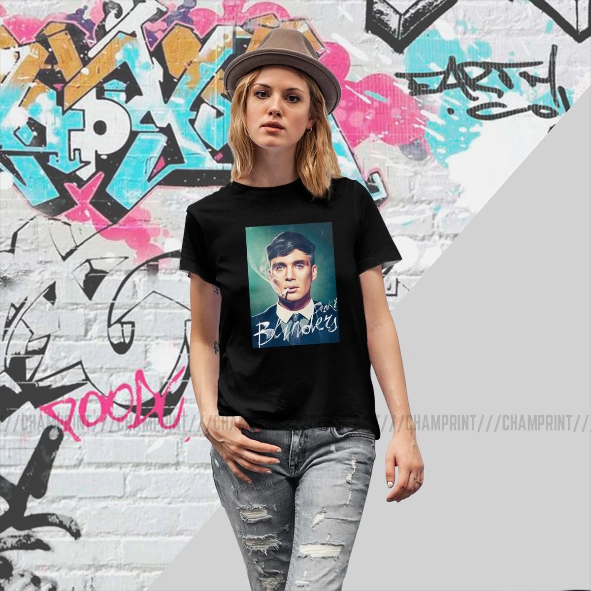 Женская Повседневная футболка из хлопка с круглым вырезом большие