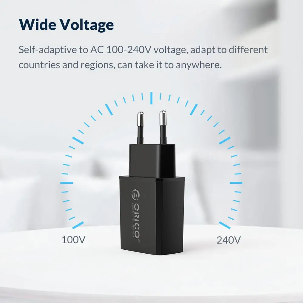 Дорожное зарядное устройство ORICO 5V1A 5V2A USB мобильный телефон настенное с