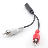 3 5mm female to 2 male rca cable splitter converter adapter aux audio extension cord y cable for laptop mp3mp4 conversion line