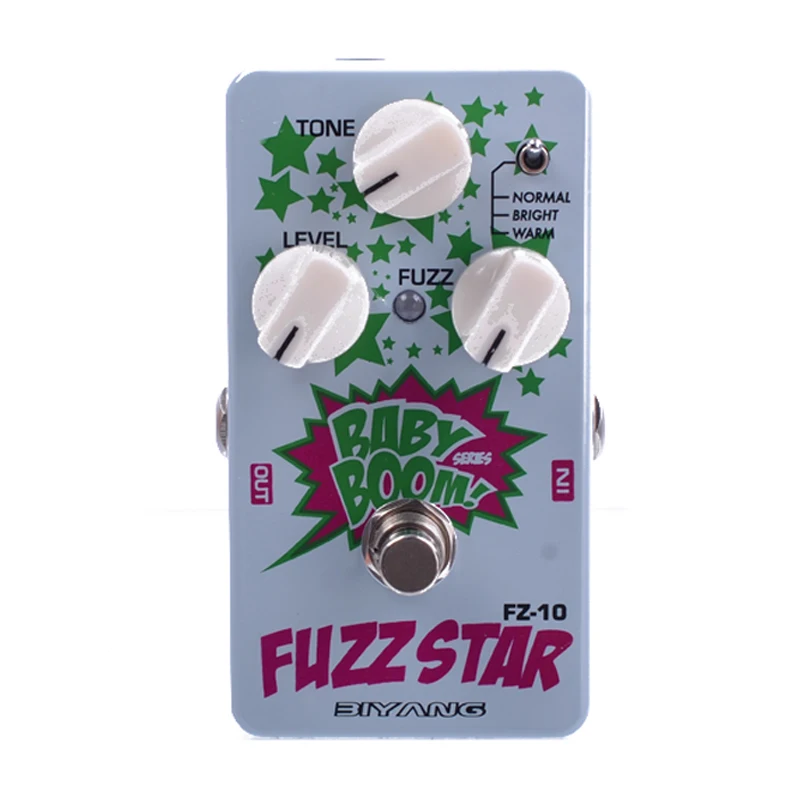 BIYANG FZ-10 BABY BOOM Series 3 режима Fuzz педаль гитарного эффекта True Bypass полностью металлический корпус с ручками управления FUZZ