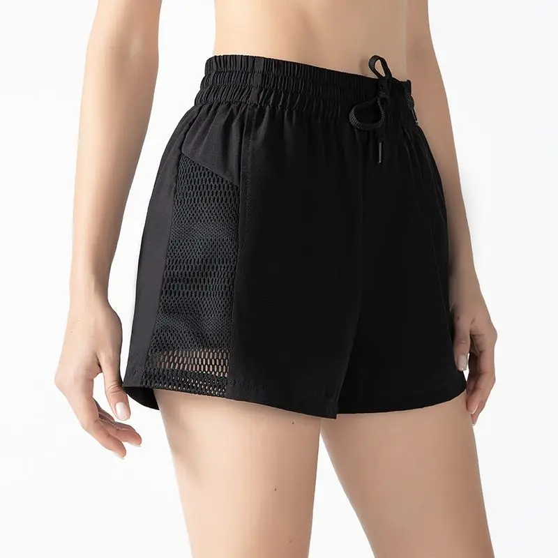 

Gym Yoga Athletic Shorts Legging Sport Short High Waist Boxershorts Cycling Jogger Women Running Sports Shorts Mesh Loose White