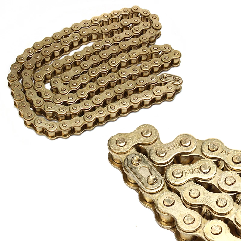 

Золотая цепь 428 102L/104L/108L-140 звенья подходит для квадроцикла 50cc-250cc ATV квадроцикла кроссового велосипеда Go Kart металлические запчасти для мотоц...