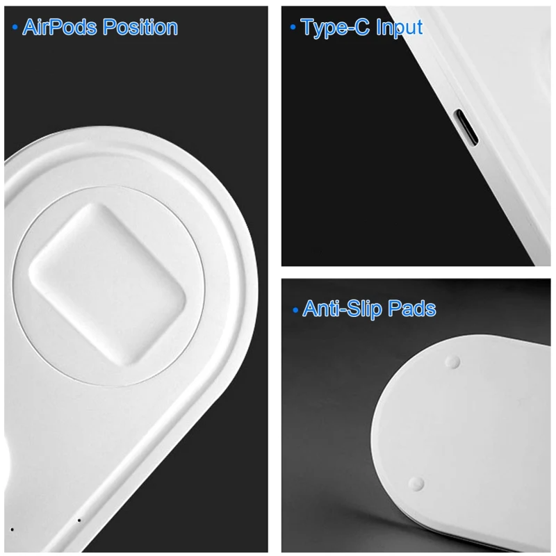 Горячая 3 в 1 беспроводная зарядная станция совместима с Apple Watch AirPods Pro 10 Вт Qi