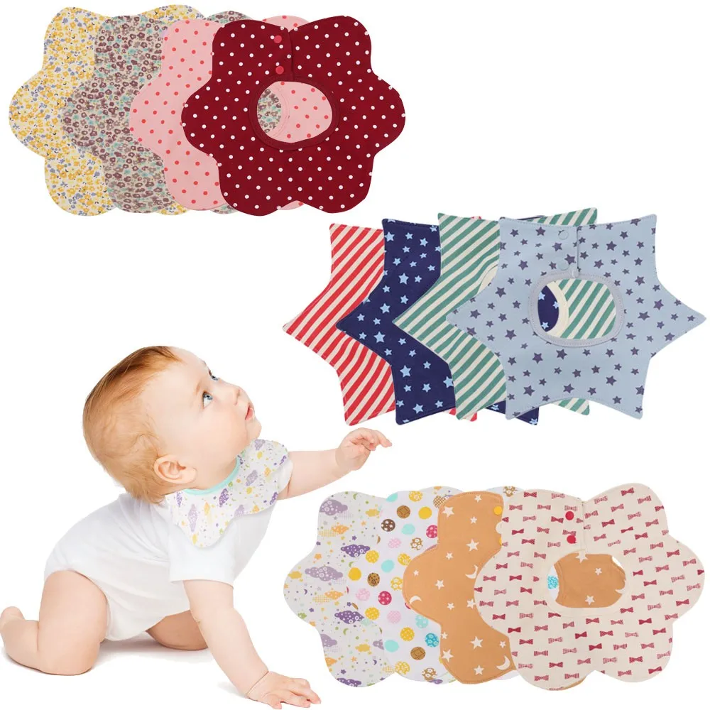 

4 Pcs Set Baby Bandana Bibs Newborn Feeding Teething Toys 100% Cotton Bib Super Absorbent Drool Bib Ins Nordic Kid Boy Girl Gift
