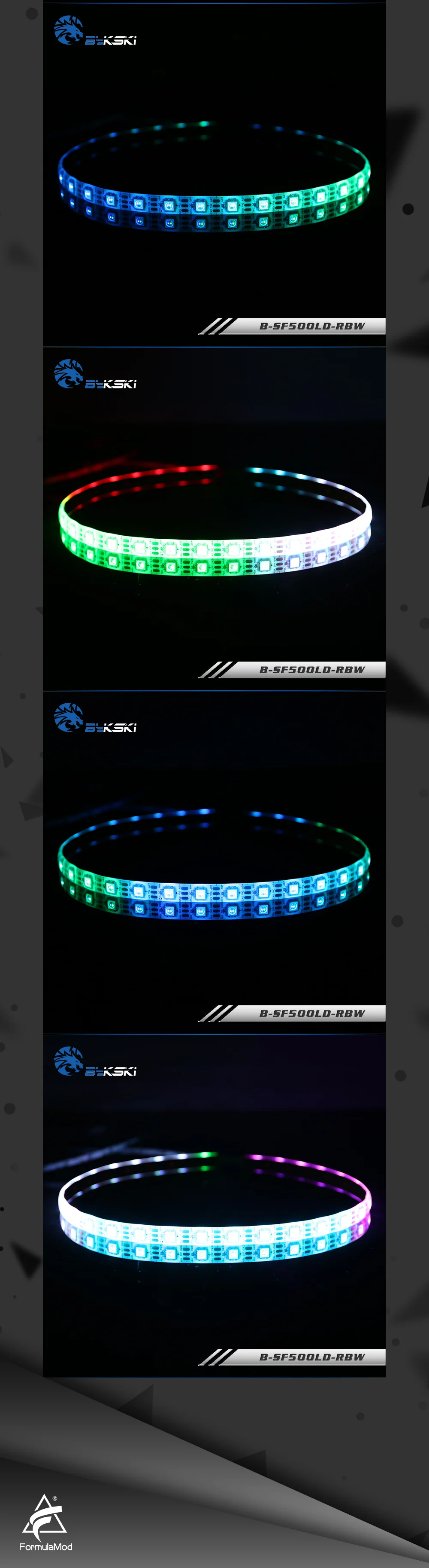 Bykski B-SF500LD-RBW/B-SF1000LD-RBW, RBW RGB световые полосы, светодиодный 5V полосы, с клейкой лентой 3M, чехол для освещения