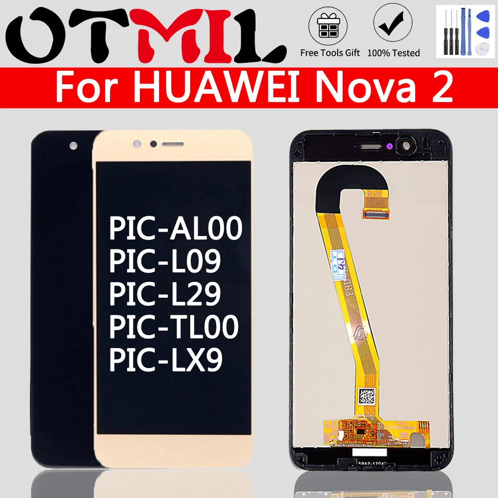 OTMIL IPS ЖК дисплей для HUAWEI Nova 2 сенсорный ЖК-экран с рамкой Digitizer Замена Nova2 PIC-AL00 PIC-TL00