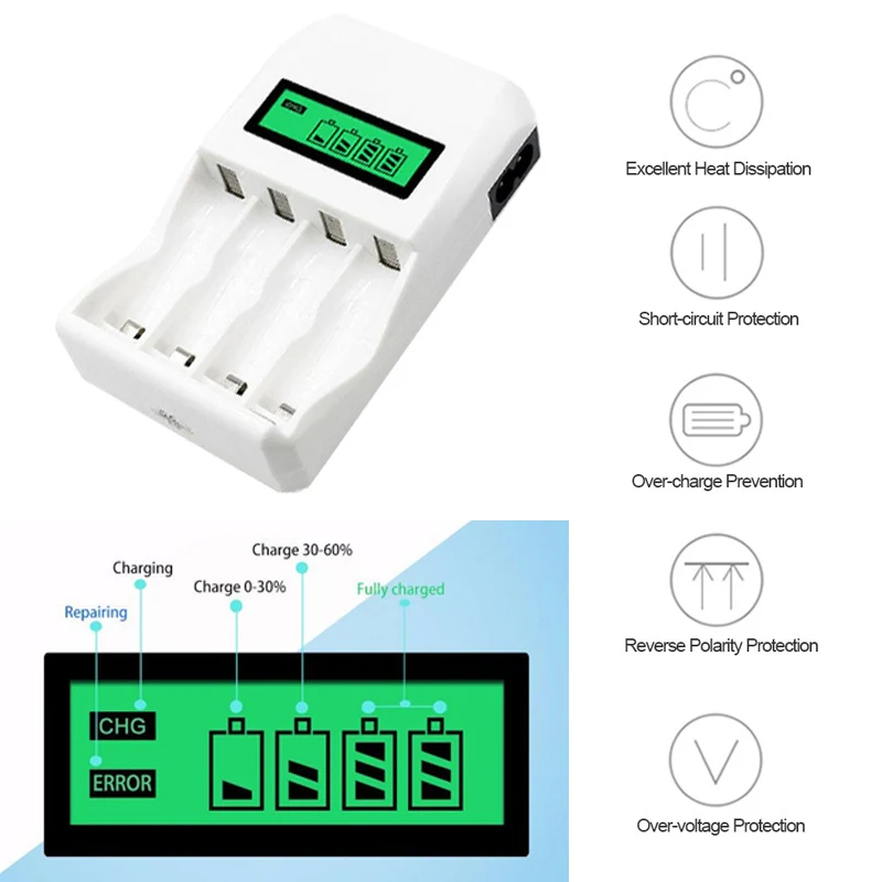 Зарядное устройство для дома и зарядное с 4 слотами № 5 7 ЖК дисплеем|Зарядные