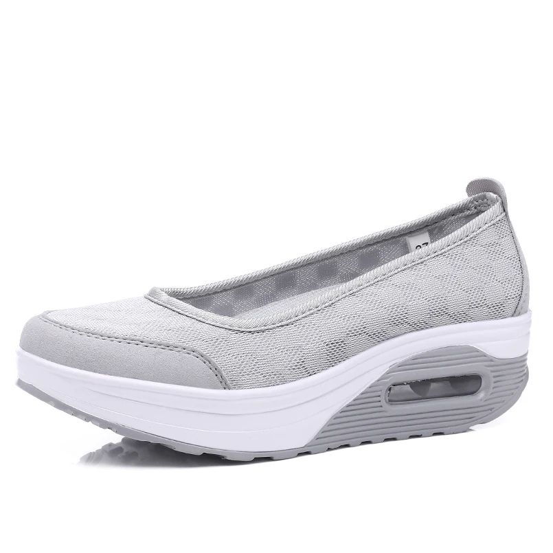 Кроссовки женские сетчатые прогулочные дышащие на платформе повседневная