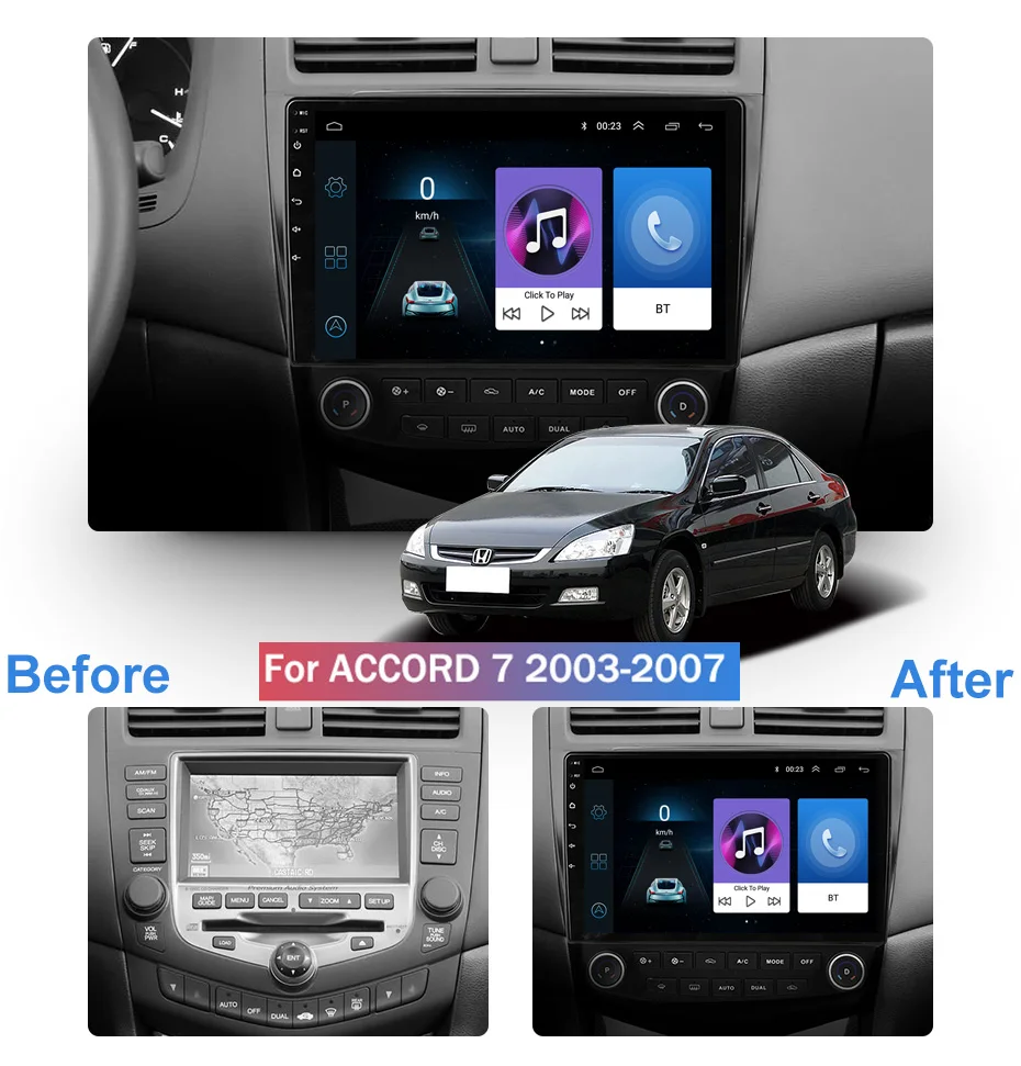 Для Honda Accord 7 2003 2007 автомобильный Радио Мультимедиа Видео плеер навигация gps Android 8 1