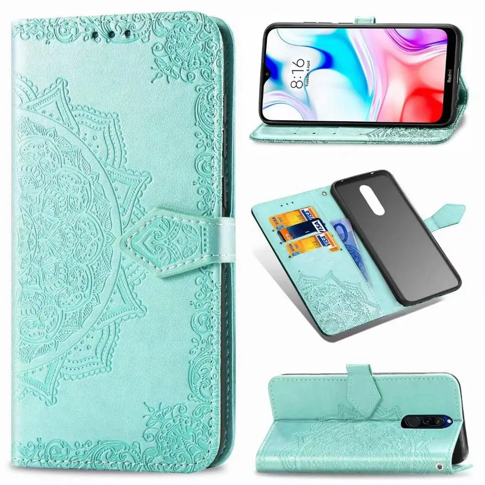 Флип чехол для телефона кожаный Xiaomi Redmi 8 6 6A 5 Plus 4A 4X Note 5A 4 7 Pro 8T 3S Go Mi A3 9T 9 Lite 8A 7A