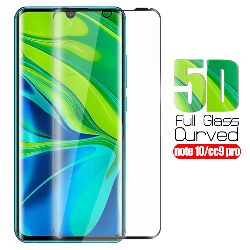 Защитное стекло 5D для xiaomi mi note 10 закаленное с изогнутыми краями|Защитные стёкла и
