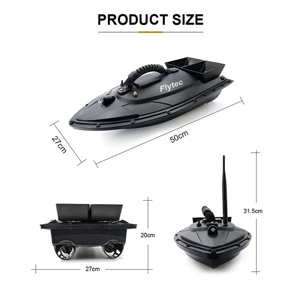

Flytec 2011-5 Fishing Tool Smart RC Bait Boat Toy Dual Motor Fish Finder Fish Boat Remote Control Fishing Boat Ship Boat