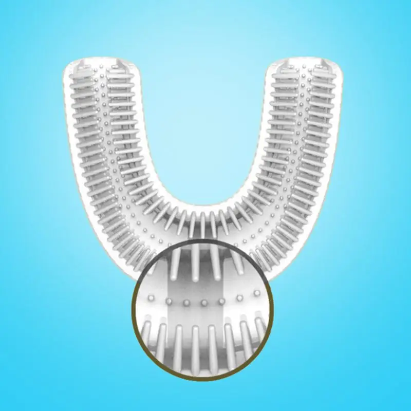 Мультяшная детская звуковая электрическая зубная щетка U образная силиконовая