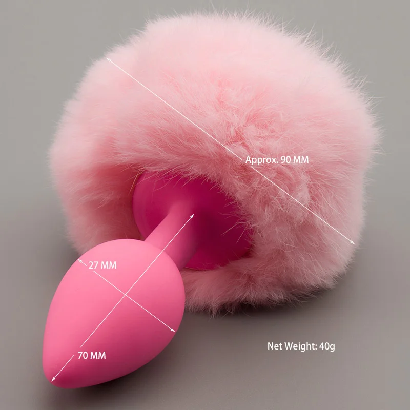 Erotic Silicone Butt Plug Tail Small Size Anal Bdsm Sexy Colorful Bunny Cosplay Goods for Adults Sex Toys Woman | Красота и здоровье