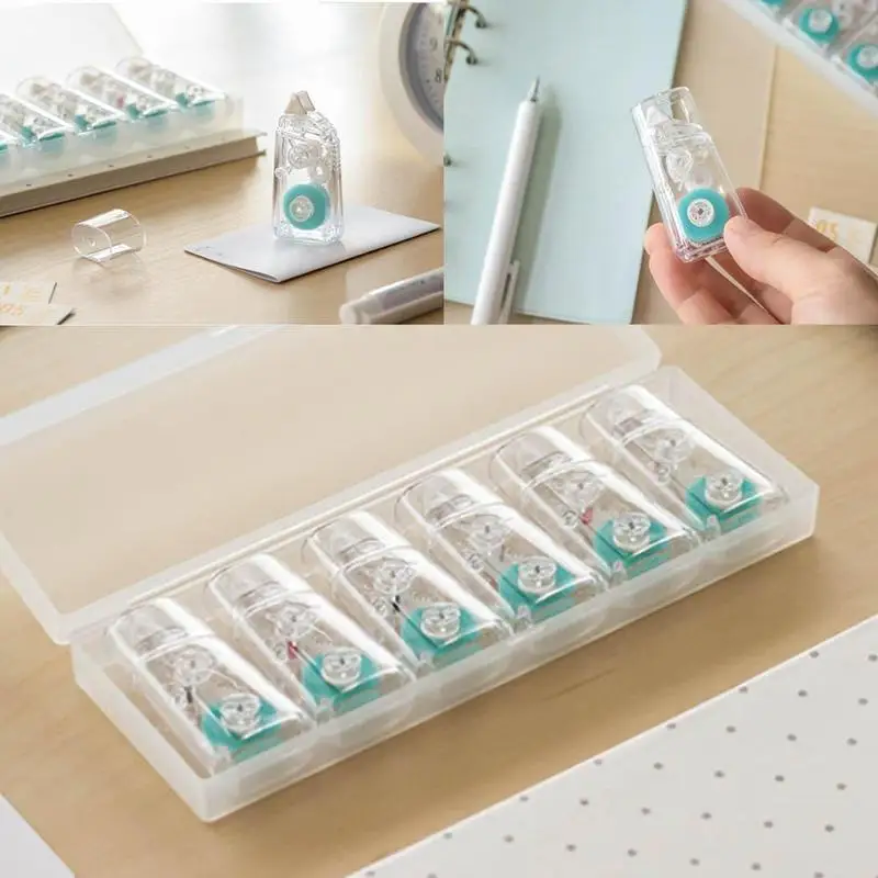 

One Piece Double Sided Adhesive Dots Stick Roller Permanent Stationery Glue Supplies Student Tape Dispenser Applicator Adhe D5Y0