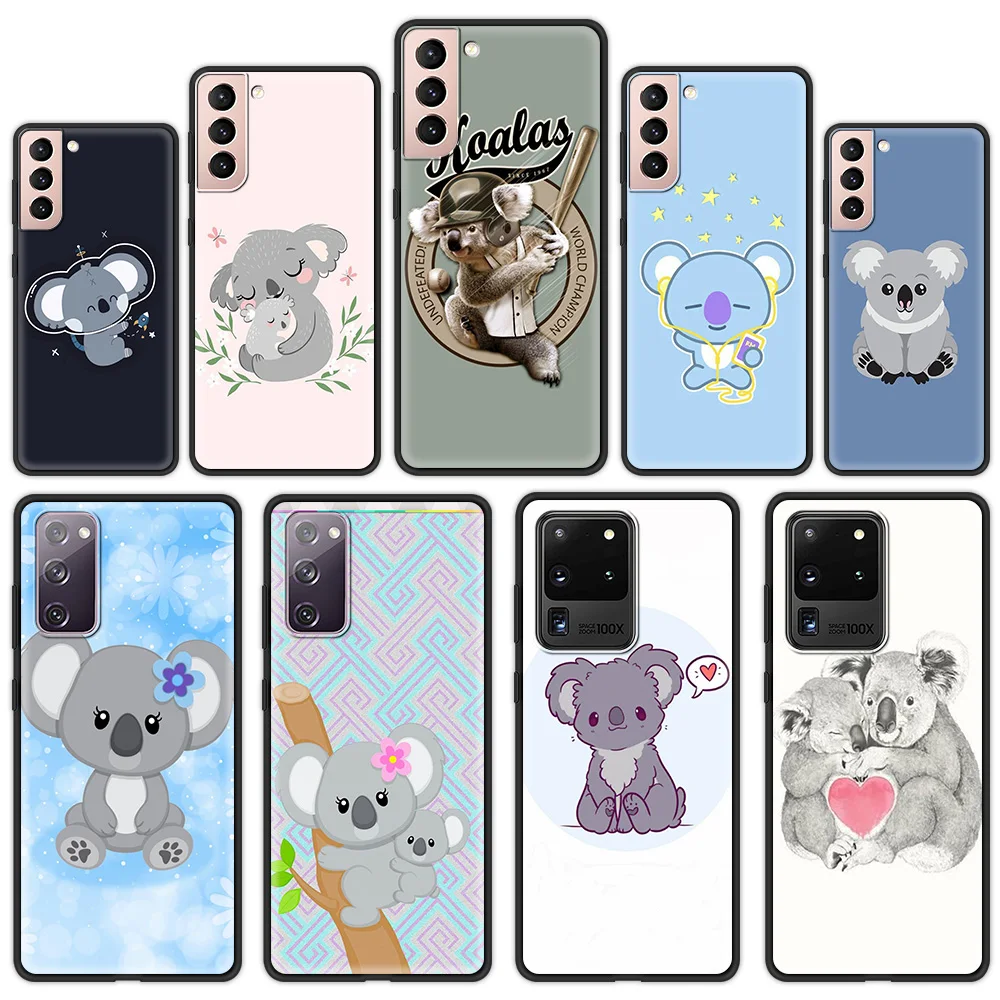 Милый мягкий чехол Koala Bear из ТПУ для Samsung Galaxy S21 S20 Ultra FE S10 Lite S10E S9 S8 Plus 5G Роскошный