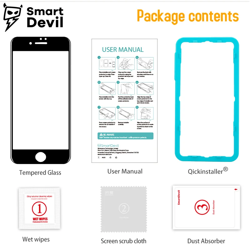 SmartDevil 3D Круглое закаленное стекло с изогнутыми краями для iPhone 6 6s Plus 7 8 X полное