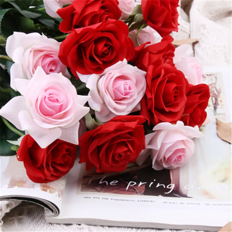 Искусственные цветы бесплатная доставка Настоящие шелковые искусственные пионы