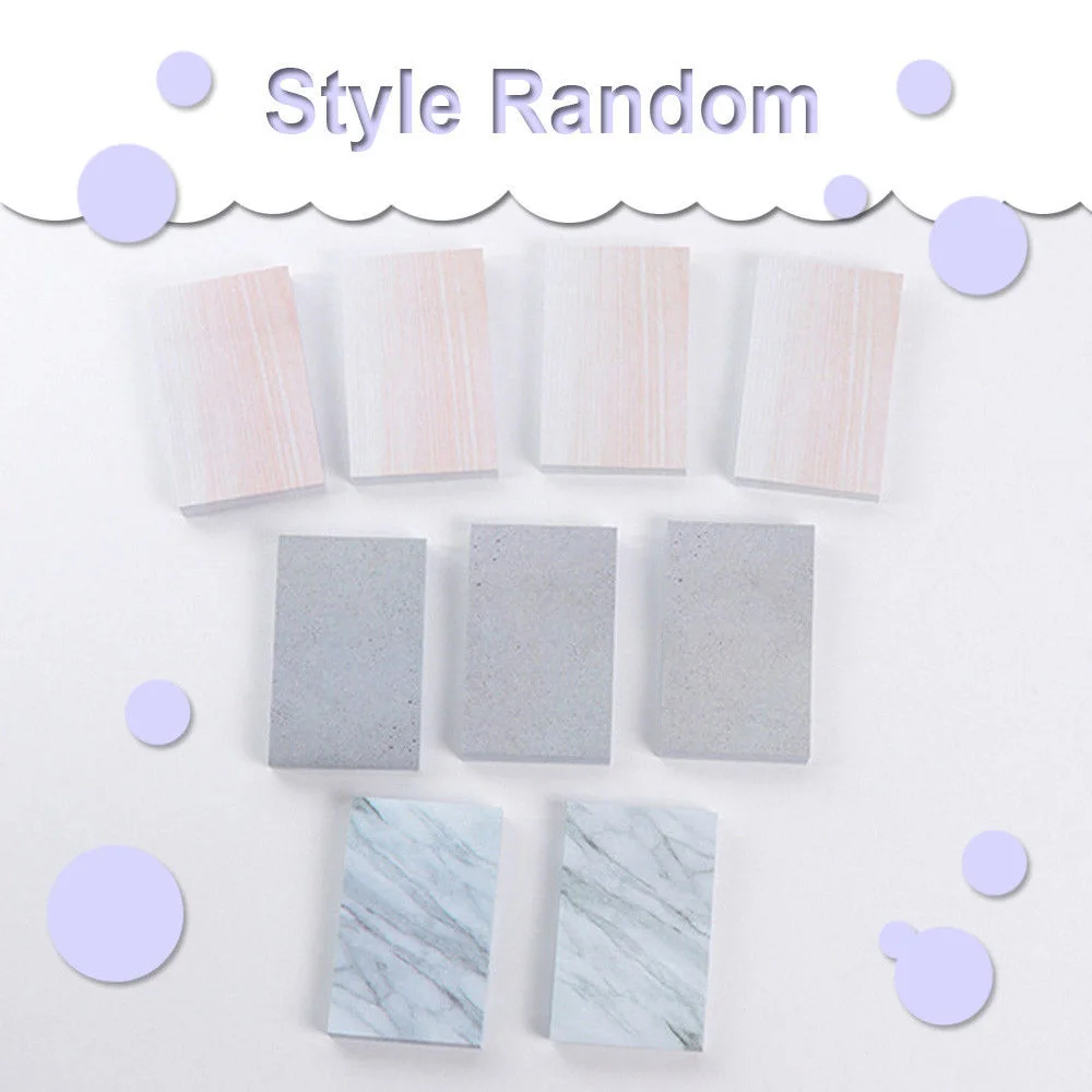 

Creative Stone Memo Pad Planner Sticker Cute Rectangle Marble Post It Sticky Note Office Planner Self-Adhesive Kawaii Stationery