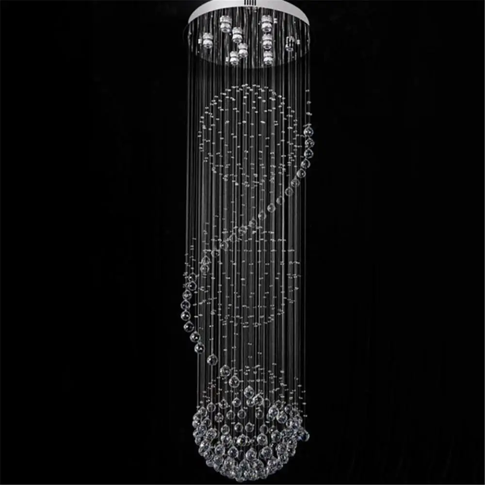 D60 * H180cm современный круглый дождевой капель в виде капли хрустальный