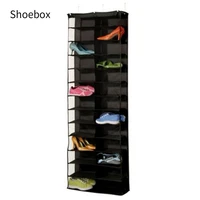 26 pockets pvc anti dust shoe rack folding waterproof shoes storage organizer hanging zapatero