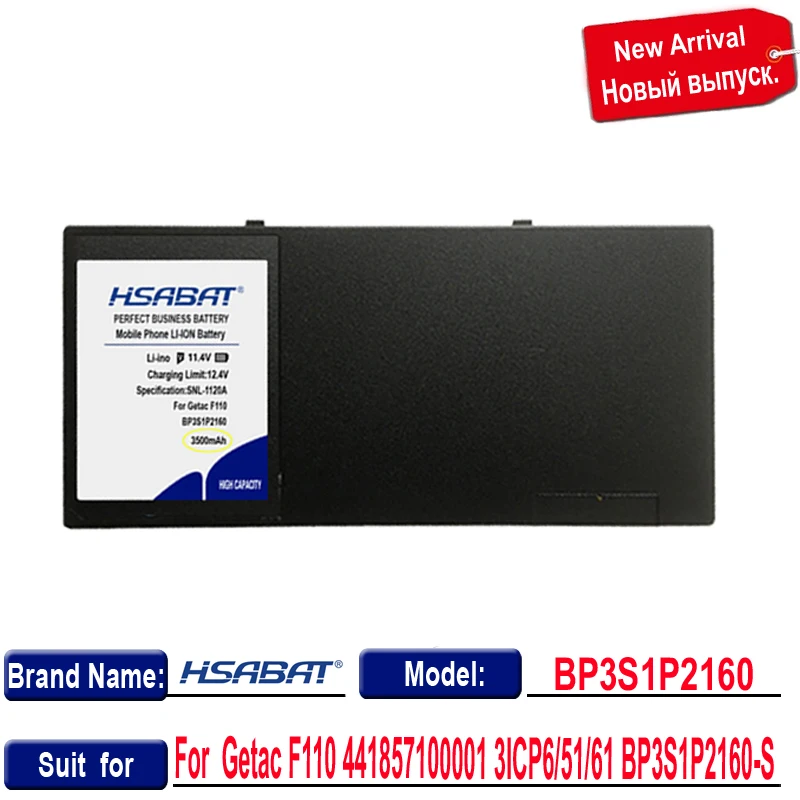 HSABAT 0 цикл 3500mAh BP3S1P2160 Аккумулятор для ноутбука Getac F110 441857100001 3ICP6/51/61 S|Аккумуляторы